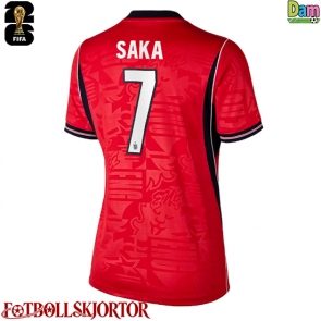 England Bukayo Saka #7 Bortatröja Dam VM 2026 Kortärmad